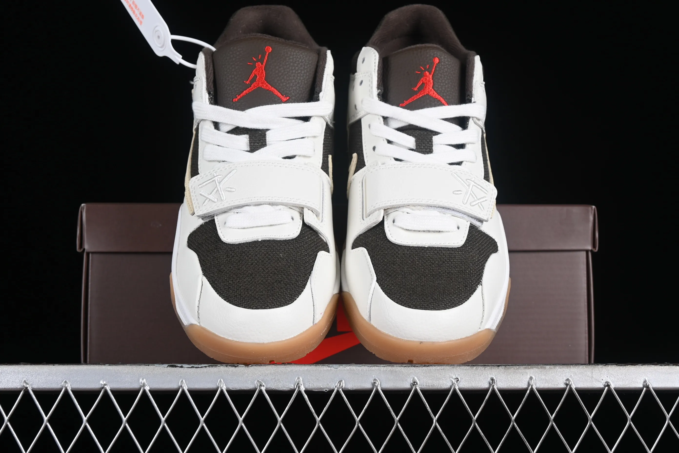 All categories Air Jordan Jordan series basketball shoes Air Jordan 1 Low F version Travis Scott x Jordan Cut The Check AJ1 Joe 1 hook and loop fashion basketball shoes DR9317-100